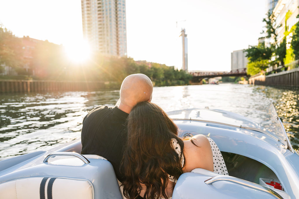 golden hour chicago engagement session